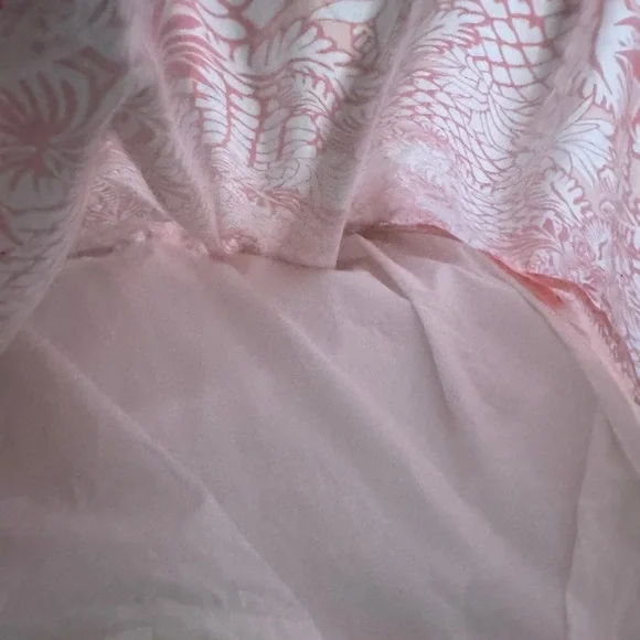 VINEYARD VINES SZ 12 WOMENS PINK/WHITE FLORAL SHEATH DRESS LINED SIDE ZIP - Picture 11 of 12